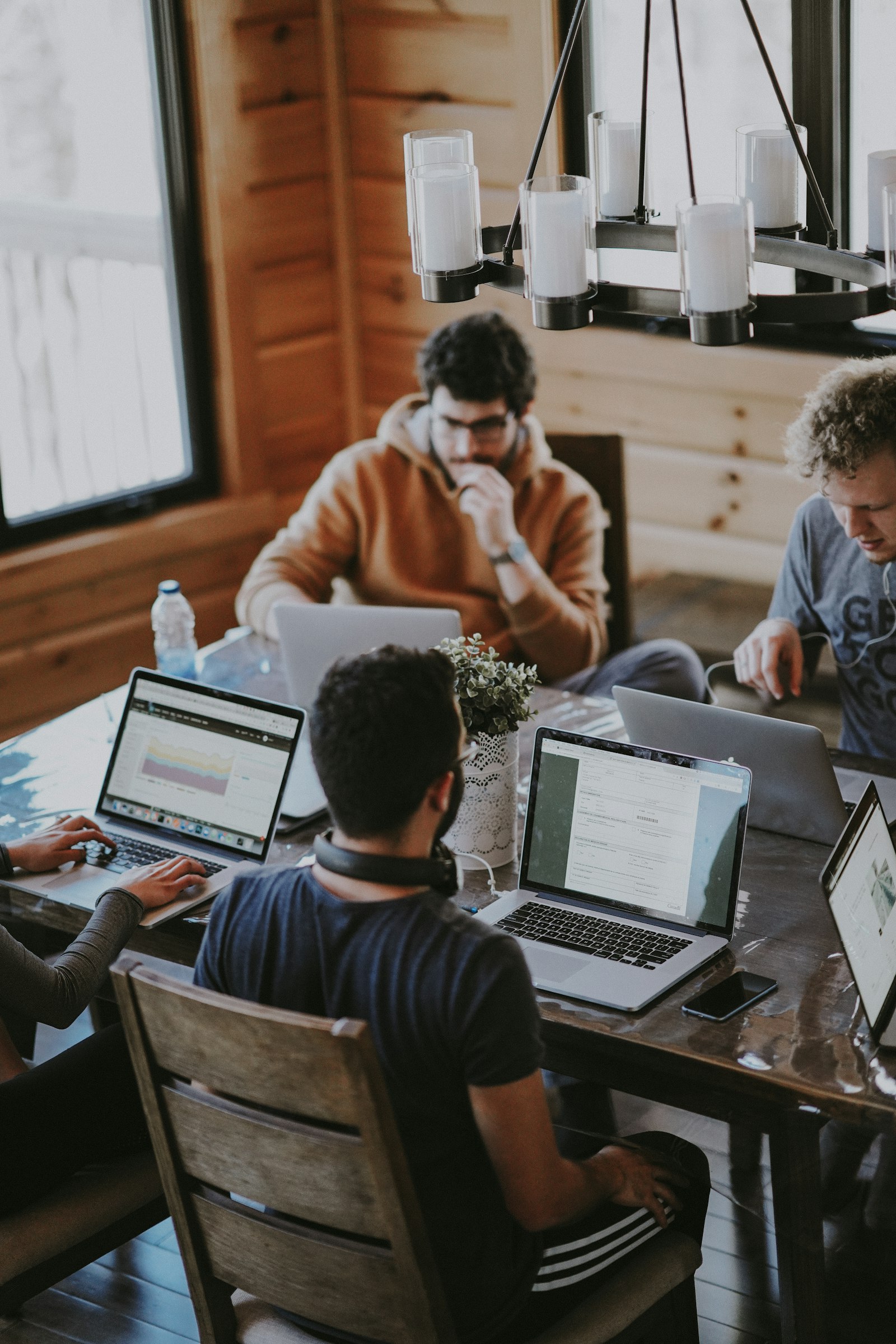 Training a team in a facility boardroom